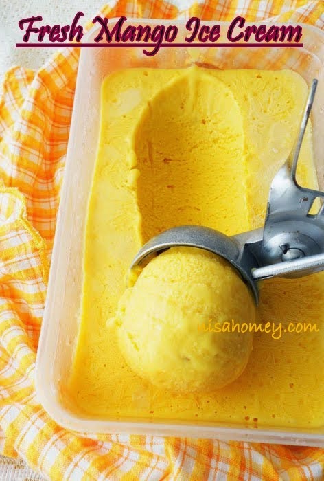 Homemade Fresh Mango Ice Cream...step by step. | Cooking Is Easy