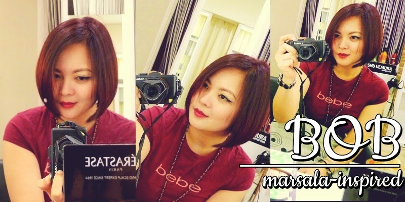 Wickermoss Hair Affair A Marsala Inspired Bob By Salon De Choix