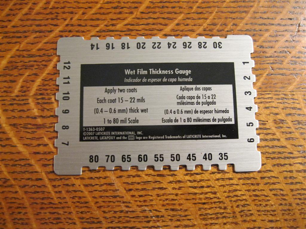 Laticrete Conversations Wet Film Thickness Gauge