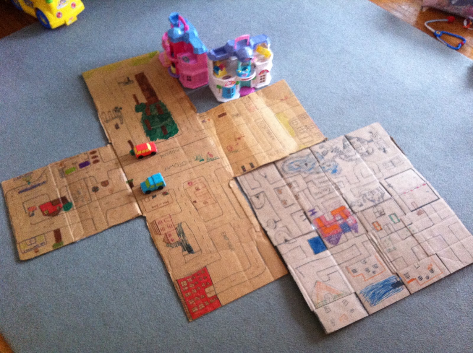 Growing Play Cardboard Box Road Maps