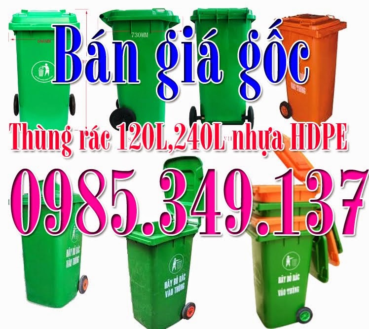 GIÁ GỐC THÙNG RÁC 120 LÍT