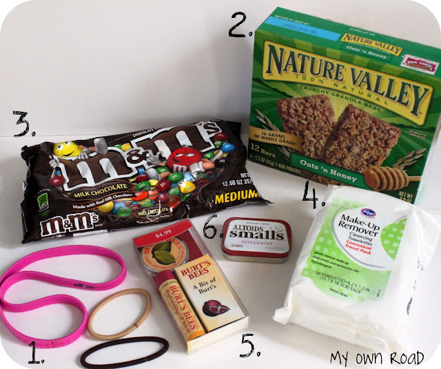 Here are some ideas for things to include in the survival kit: