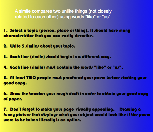 Simile poems about life image