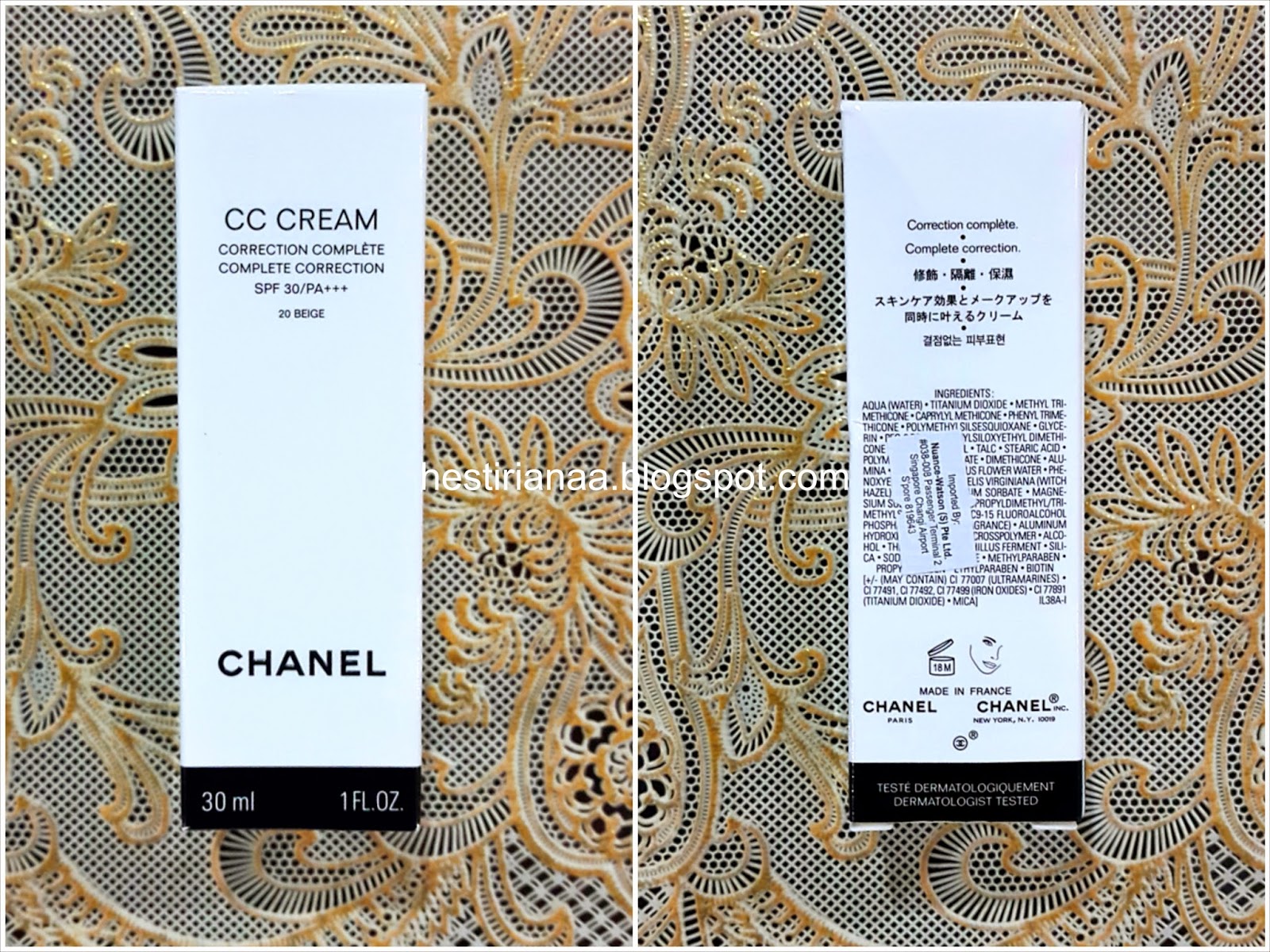 HESTI'S BEAUTY JOURNAL: (Review) : Chanel CC Cream 20 Beige