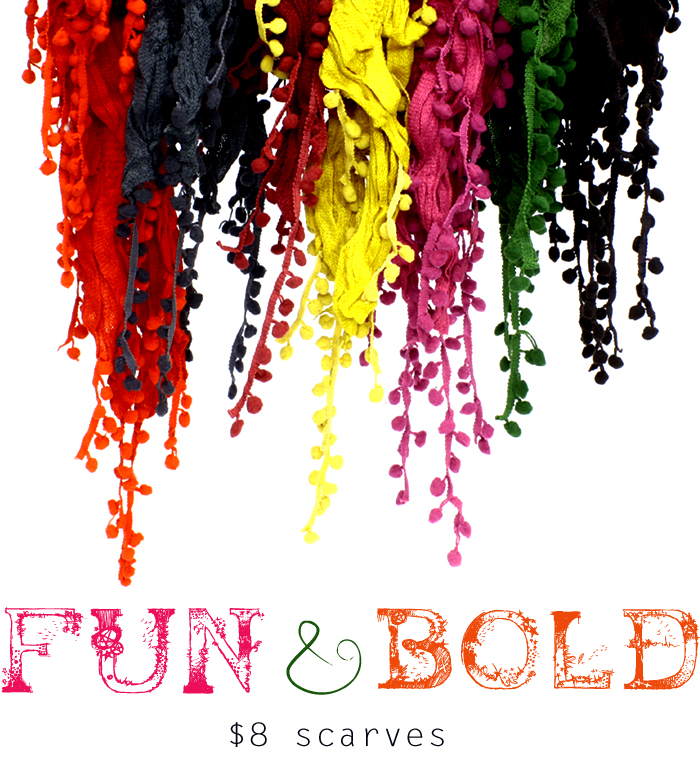 Sparkling Steals Bright Scarves