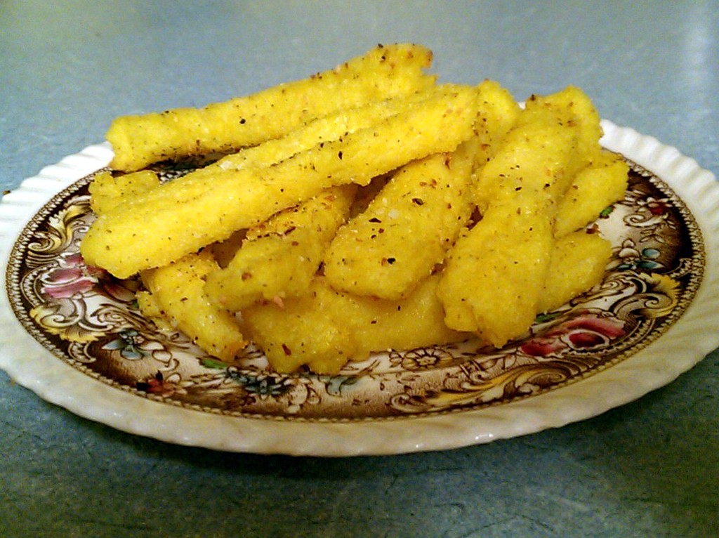 Kissing the Cook Garlic Polenta OvenFries