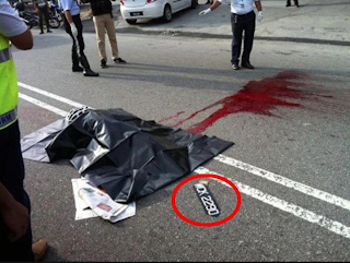 Gambar Kemalangan Langgar Lari Pelumba basikal, Rafizi Hamdan Gambar No pendaftaran kereta yang melanggar Rafizi Hamdan