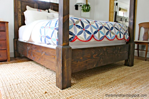 That S My Letter Diy Poster Bed Stained Poster Bed