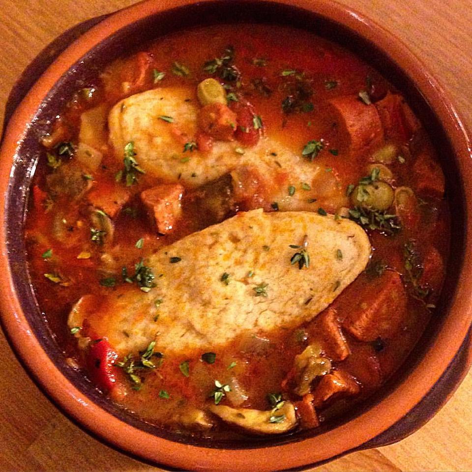 MATTYB BAKES CHEEKY VEGGIE CHORIZO AND CHICKEN CASSEROLE