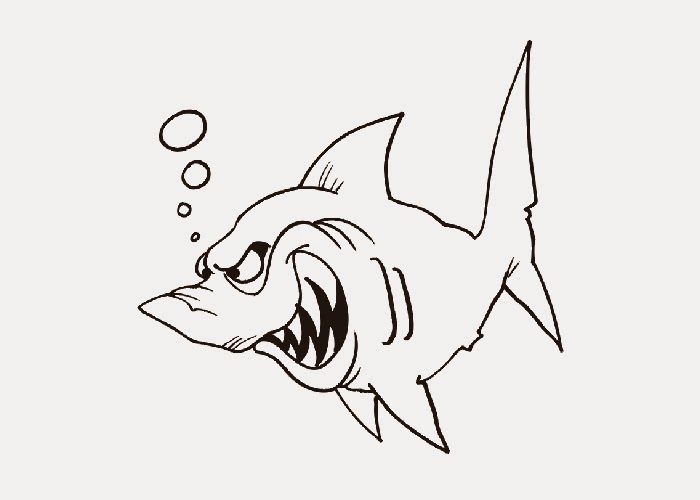 Cartoon shark coloring pages | Free Coloring Pages and Coloring Books