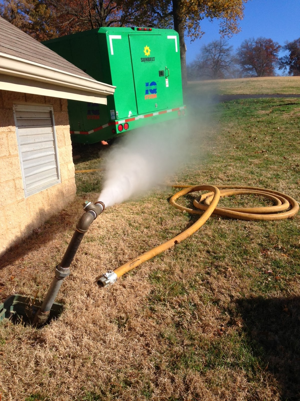 Glen Echo Country Club Golf Course Management Irrigation system blown