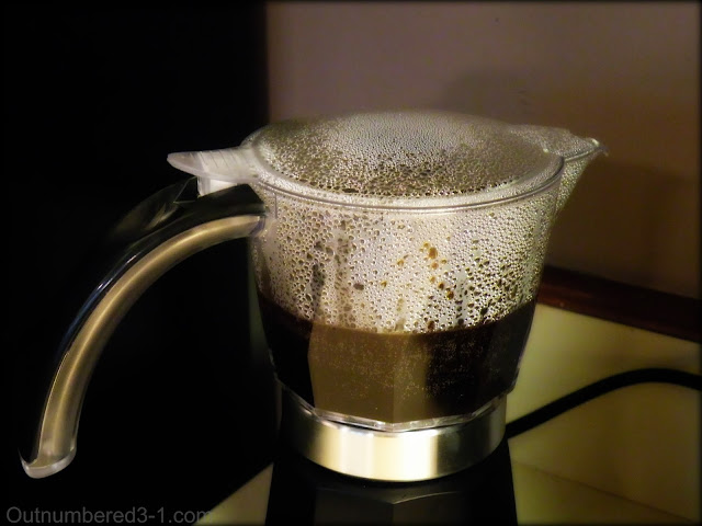 Making espresso with IMUSA
