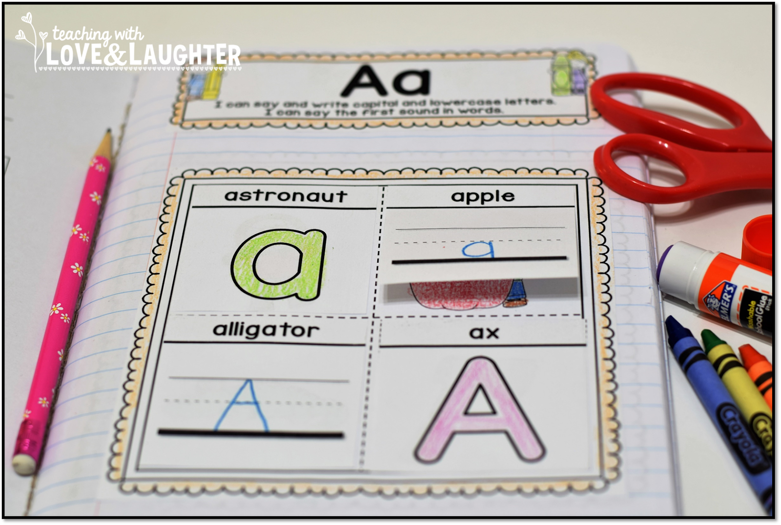 Teaching With Love and Laughter Kindergarten Phonics Interactive Notebooks