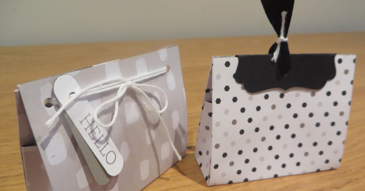 CraftyCarolineCreates Mini Gift Bags Tutorial using Go Wild 6 x 6 DSP