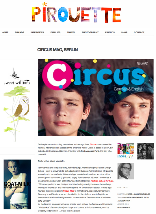 Circus Mag on Pirouette!