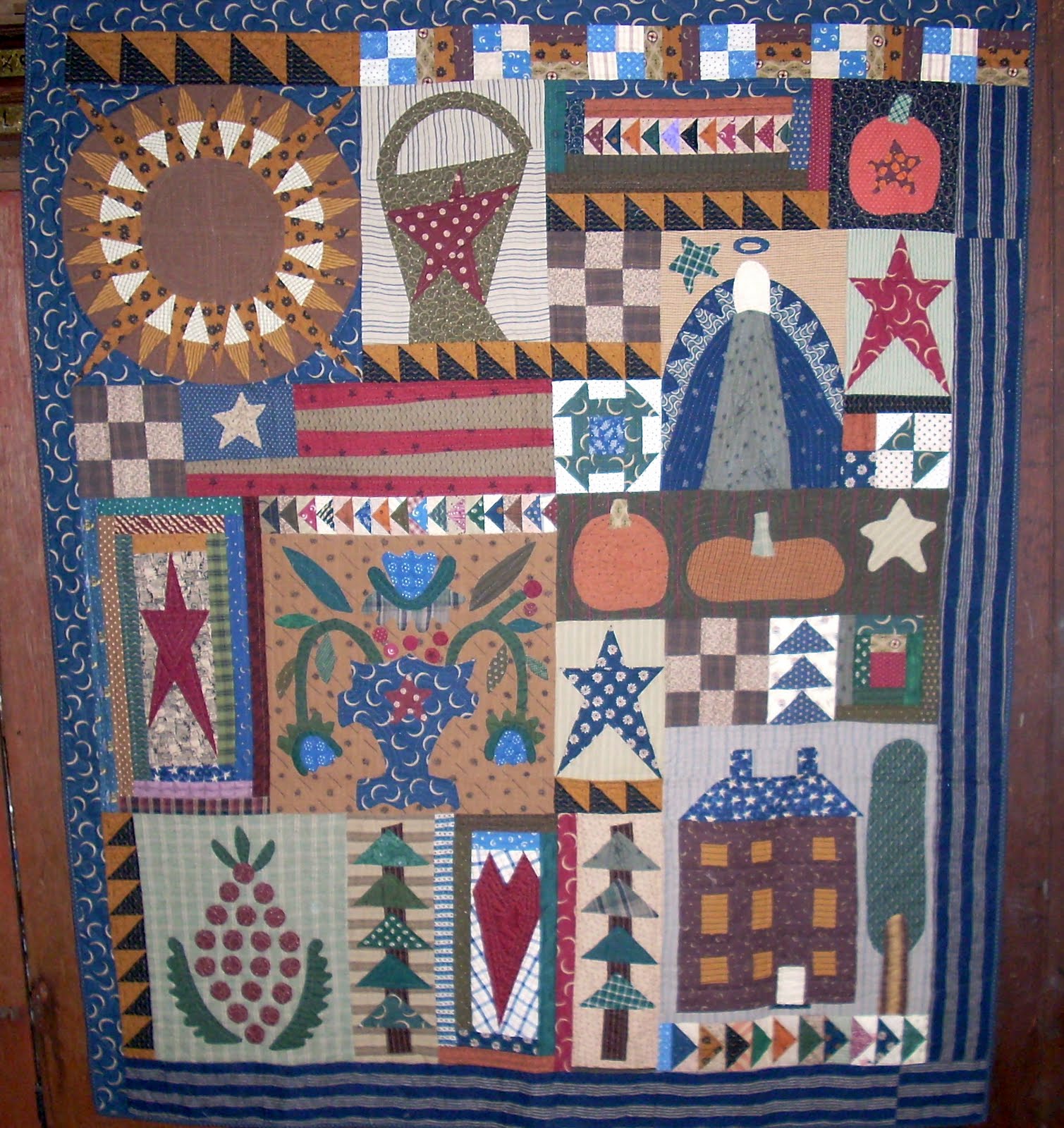 Needle Turnings older primitive quilts I have made.......