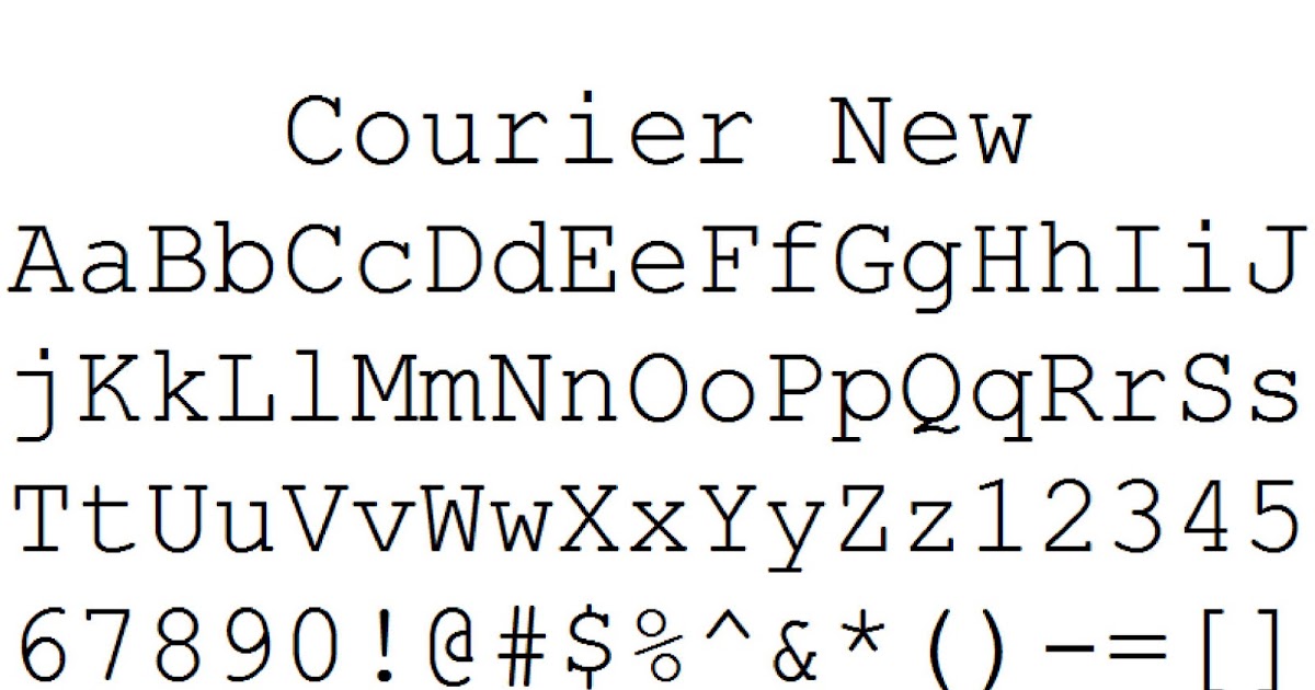 Font Alphabet Styles Courier New