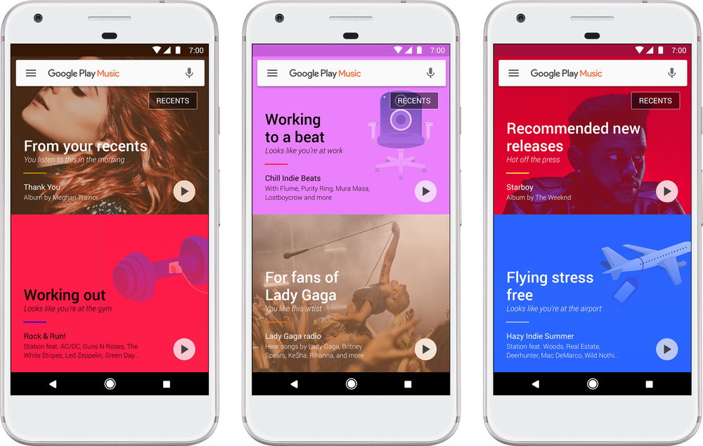 Google Play Music estrena nueva interfaz y ofrece mejores recomendaciones