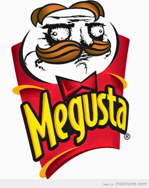 A melding of megusta and pringles man