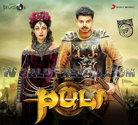 Poster Of Puli (2015) Full Movie Hindi Dubbed Free Download Watch Online At worldfree4u.com