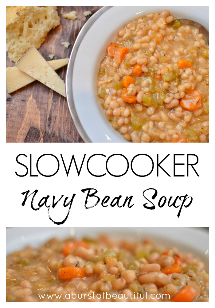 Slow Cooker Navy Bean Soup - A Burst of Beautiful
