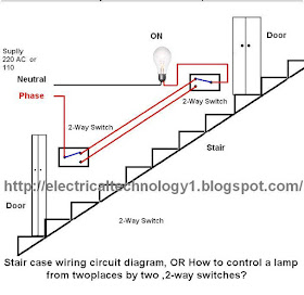 Electrical Engineering Stair Case Wiring Circuit Diagram Or