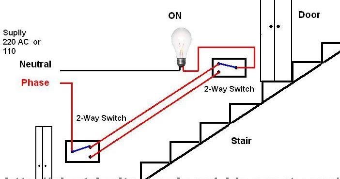 Staircase Wiring Circuit Diagram Using Two Way Switch