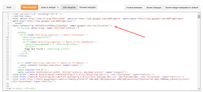 Blogger Sitemap Verification for Google Webmaster tools Blogger Sitemap Verification for Google Webmaster tools