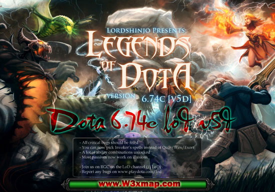 Map Dota v6.74c LoD v5d modified by Lordshinjo