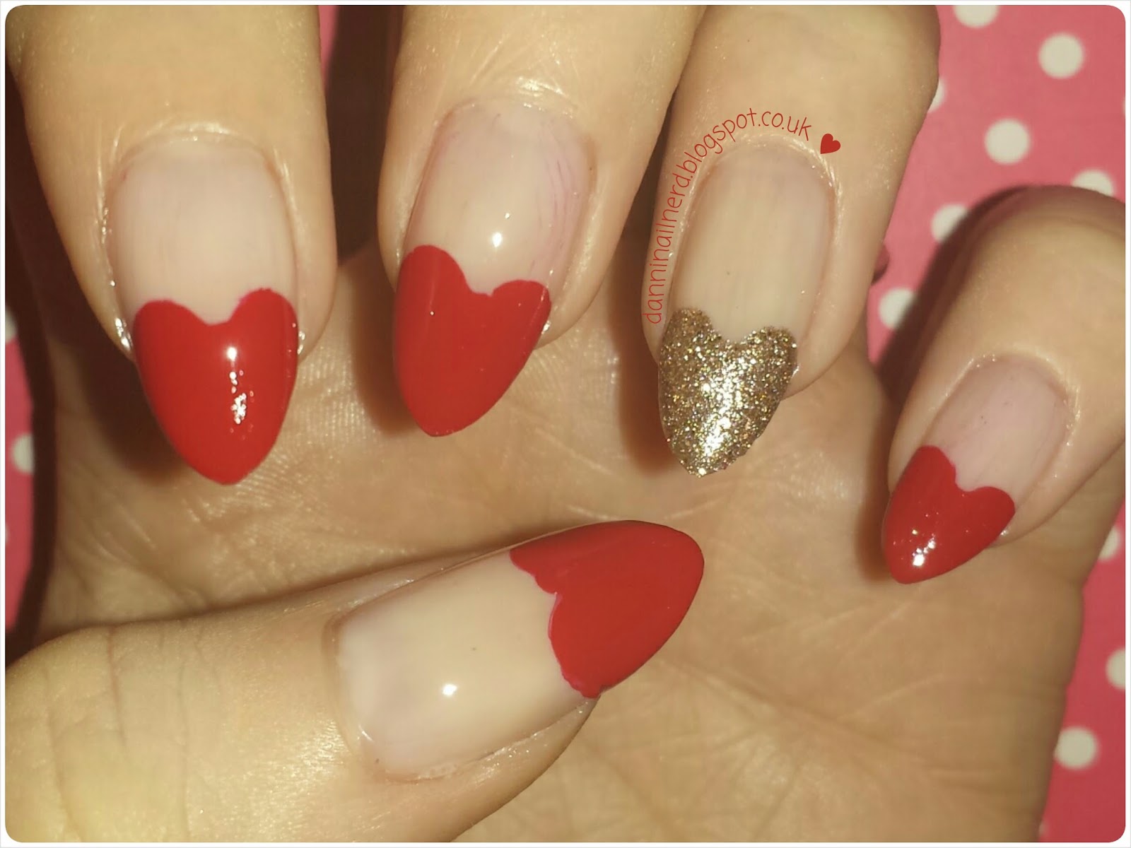 Danni Nail Nerd ♥ Heart French Tips, Valentine's Day