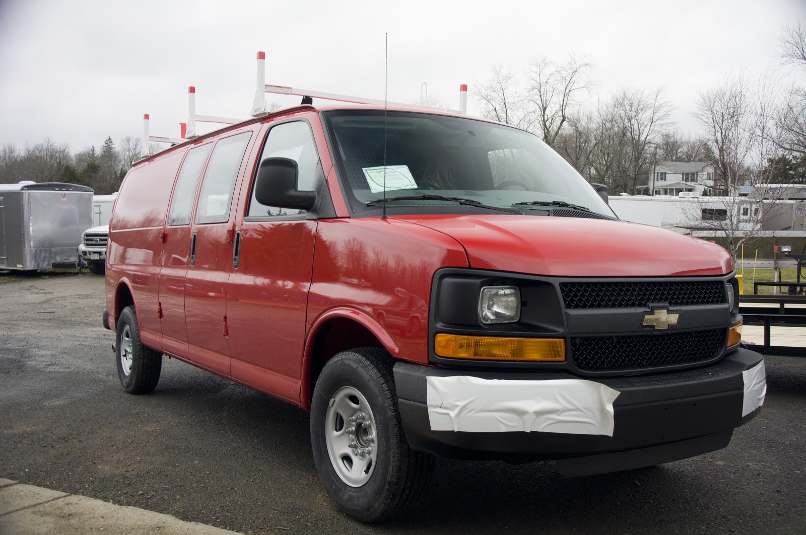 Heavy Hauler Trailers 2013 Chevy Express with Weather Guard Ladder Rack