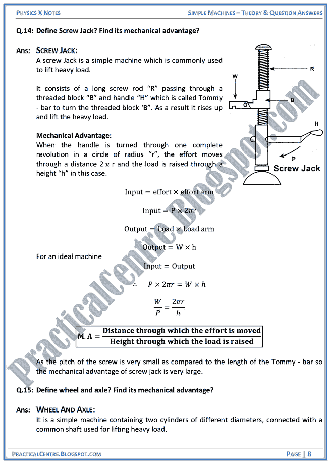 simple-machines-theory-and-question-answers-physics-x