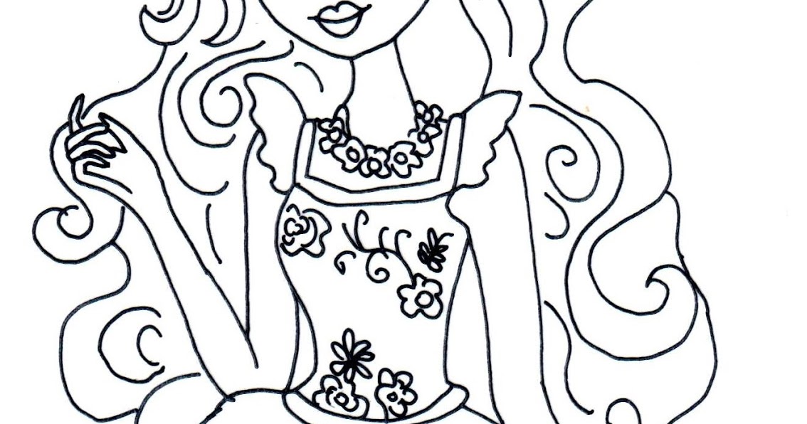 Free Printable Ever After High Coloring Pages Ashlynn Ella Mirror Beach Page