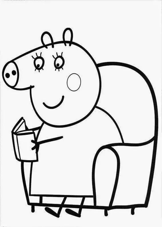 Desenhos Para Pintar e Colorir Peppa Pig - Imprimir Desenho 004