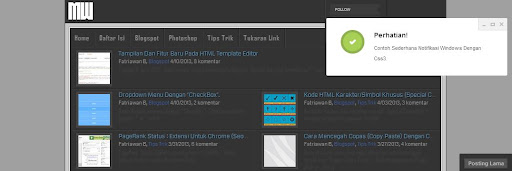 Cara Membuat Notifikasi Windows Dengan Css3 GambarPertama
