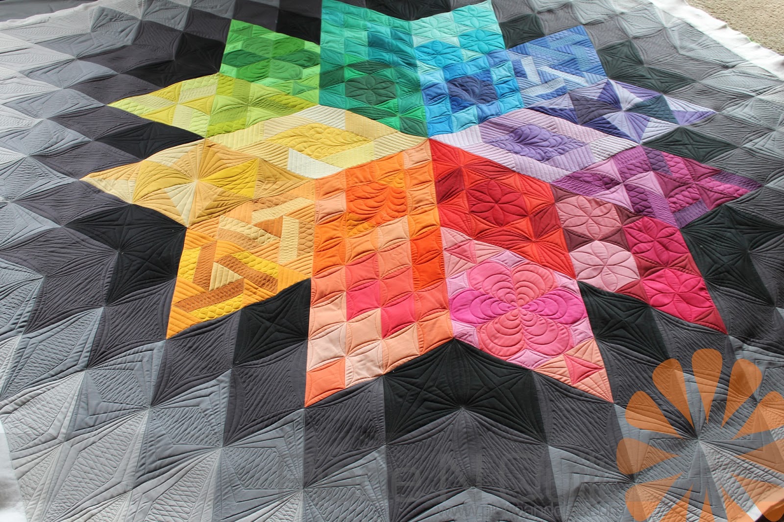 Piece N Quilt Gravity Quilt Custom Machine Quilting by Natalia Bonner