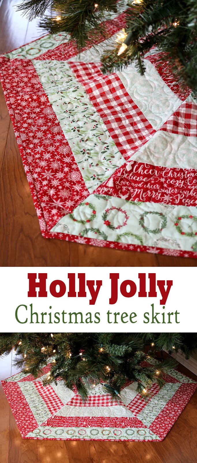A Bright Corner Holly Jolly Christmas Tree Skirt and Sale