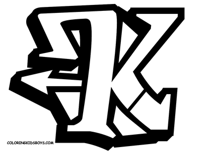 graffiti alphabet letters. Graffiti Alphabet Letter K