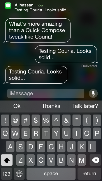 Couria Beta for iOS 8 now available in Cydia, Quick Compose and improved Quick Reply to Messages
