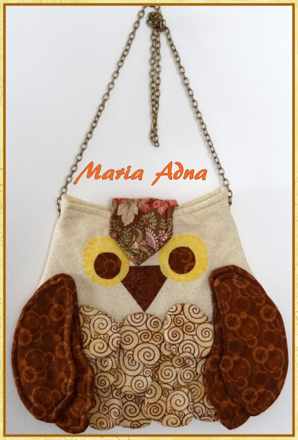 Bolsas, Bolsa, Coruja, Bolsa em tecido, Bolsinha, Maria Adna, Bolsa com apliquê, Apliquê