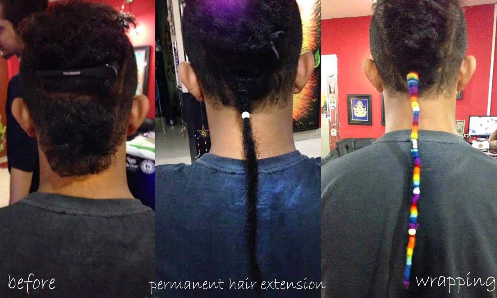 Lizard's Skin Tattoos: Dreadlock Extension and Hair wrapping done in Kolkata