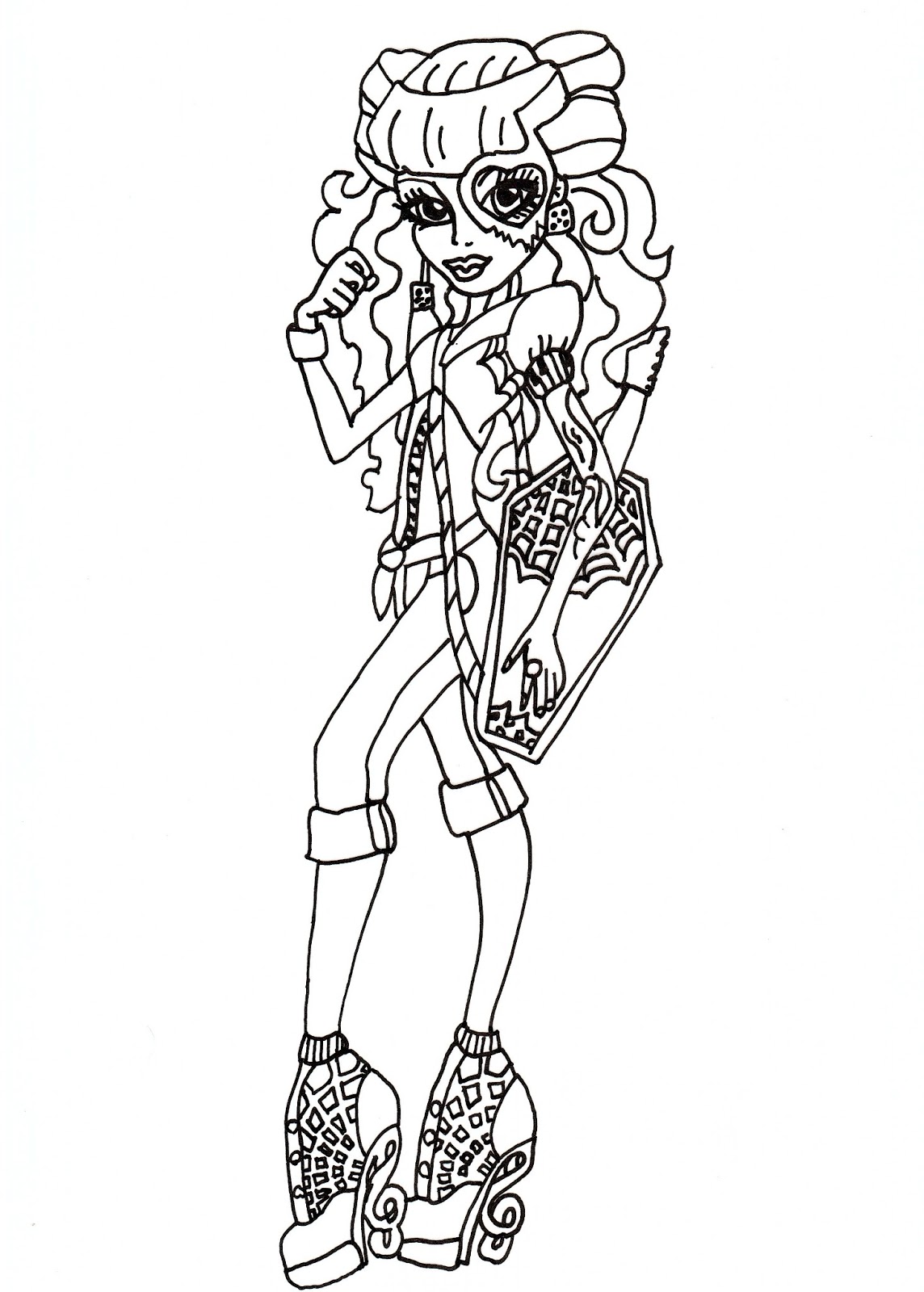 Free Printable Monster High Coloring Pages: Operetta Coloring Sheet