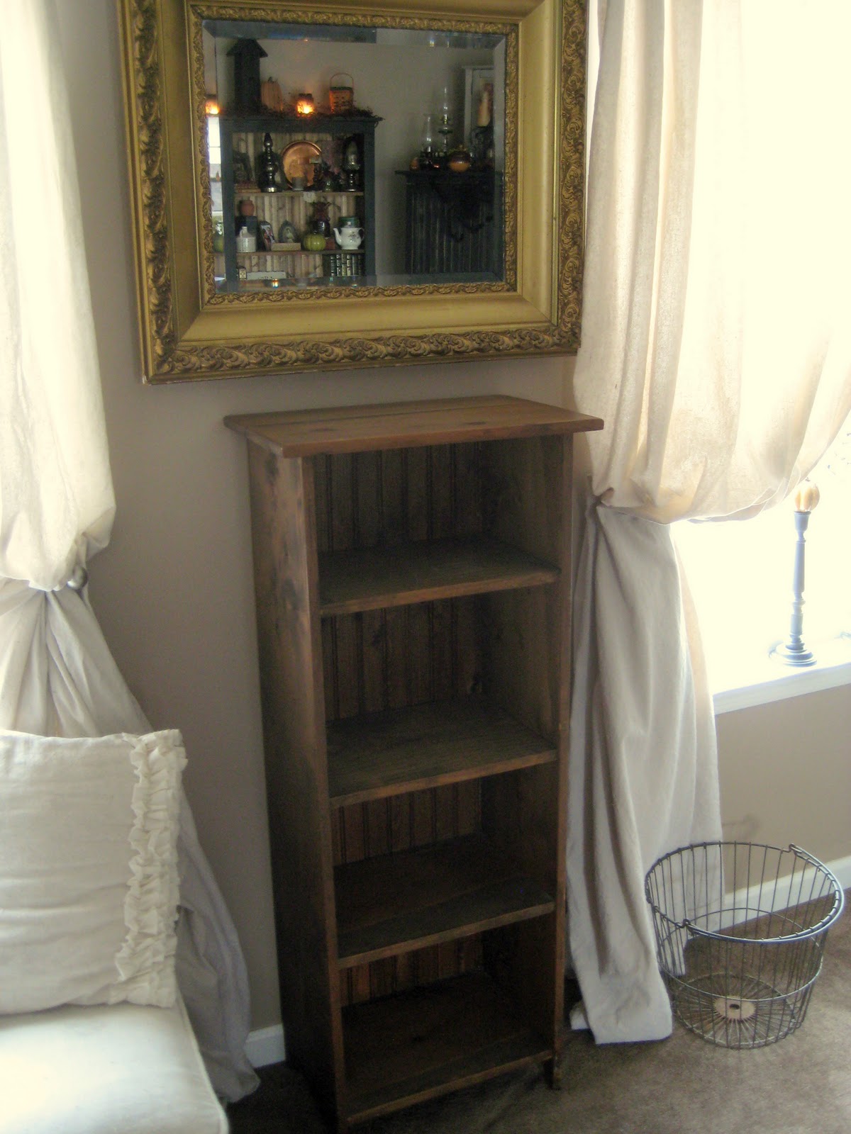 A Comfy Little Place of My Own Beadboard Bookshelf in Old White