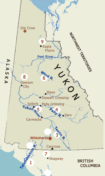 Map of Yukon Area Map of Yukon Area