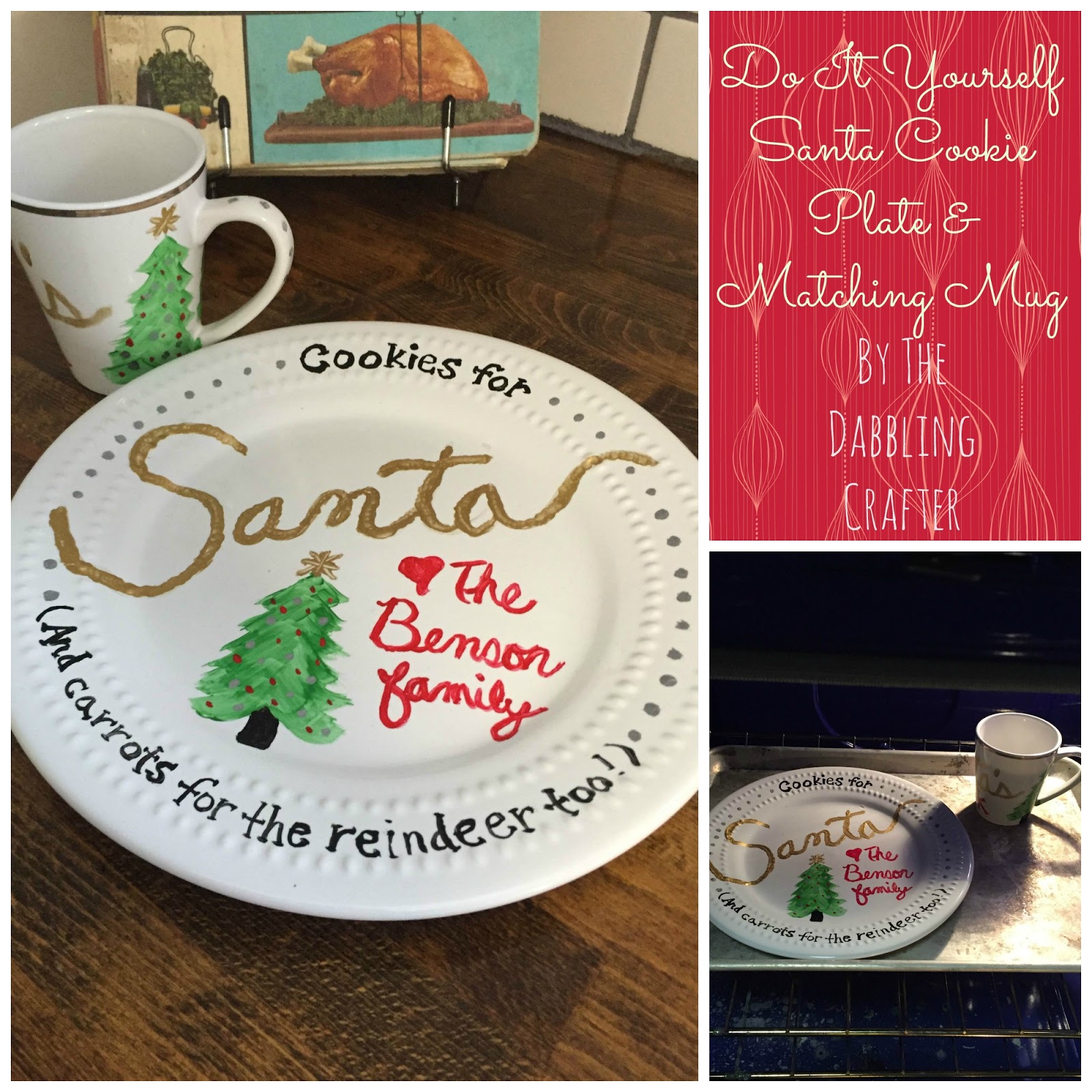 DIY Santa Cookie Plate and Mug The Dabbling Crafter