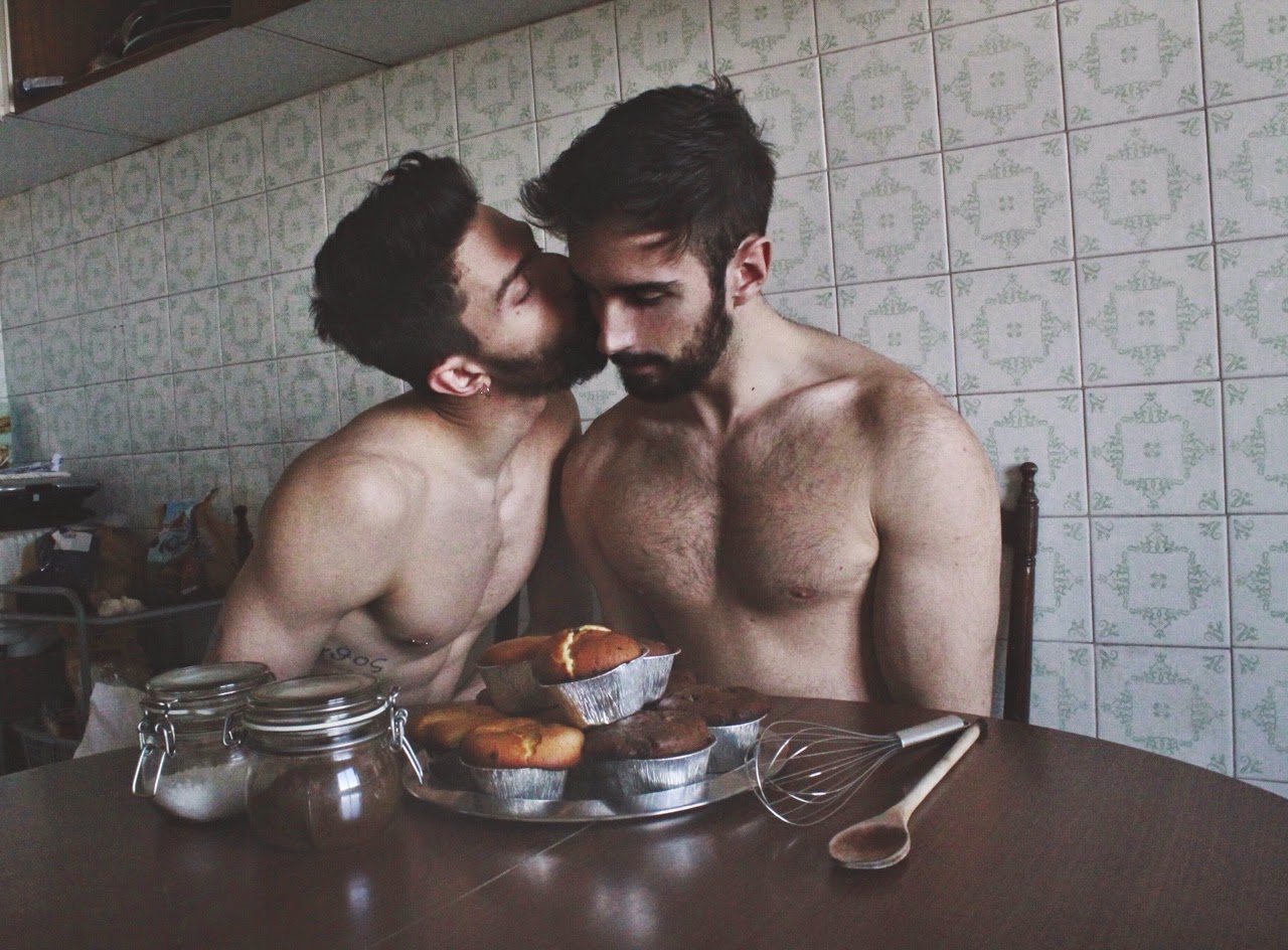 Saturday breakfast gay kiss.