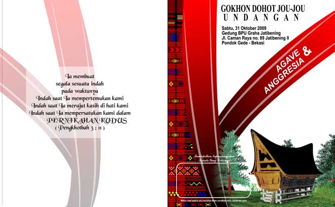 Design, Offset, installation, Cetak undangan batak design