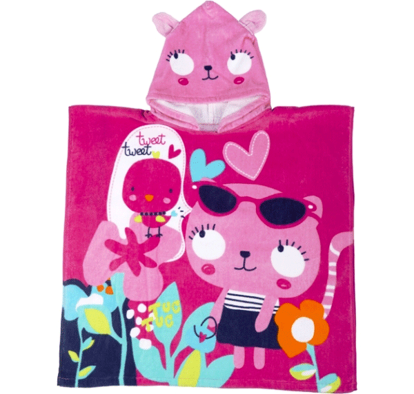 Hooded Beach Towel - Tuc Tuc Retro Flowers Hooded Beach Towel Tuc Tuc
