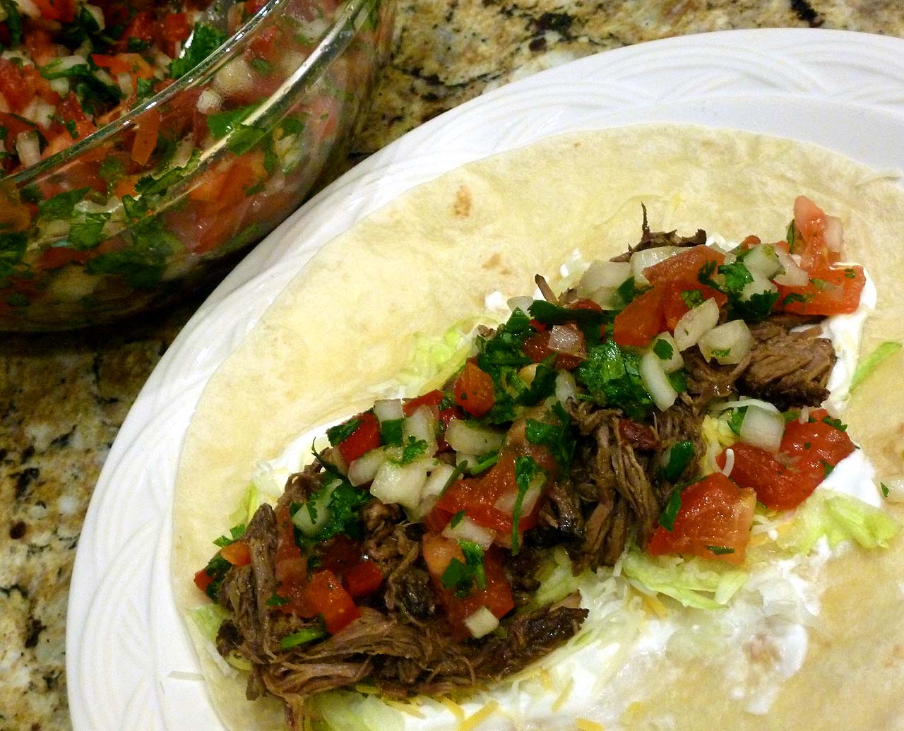 Sew, What's Cookin'? Barbacoa Beef Burrito