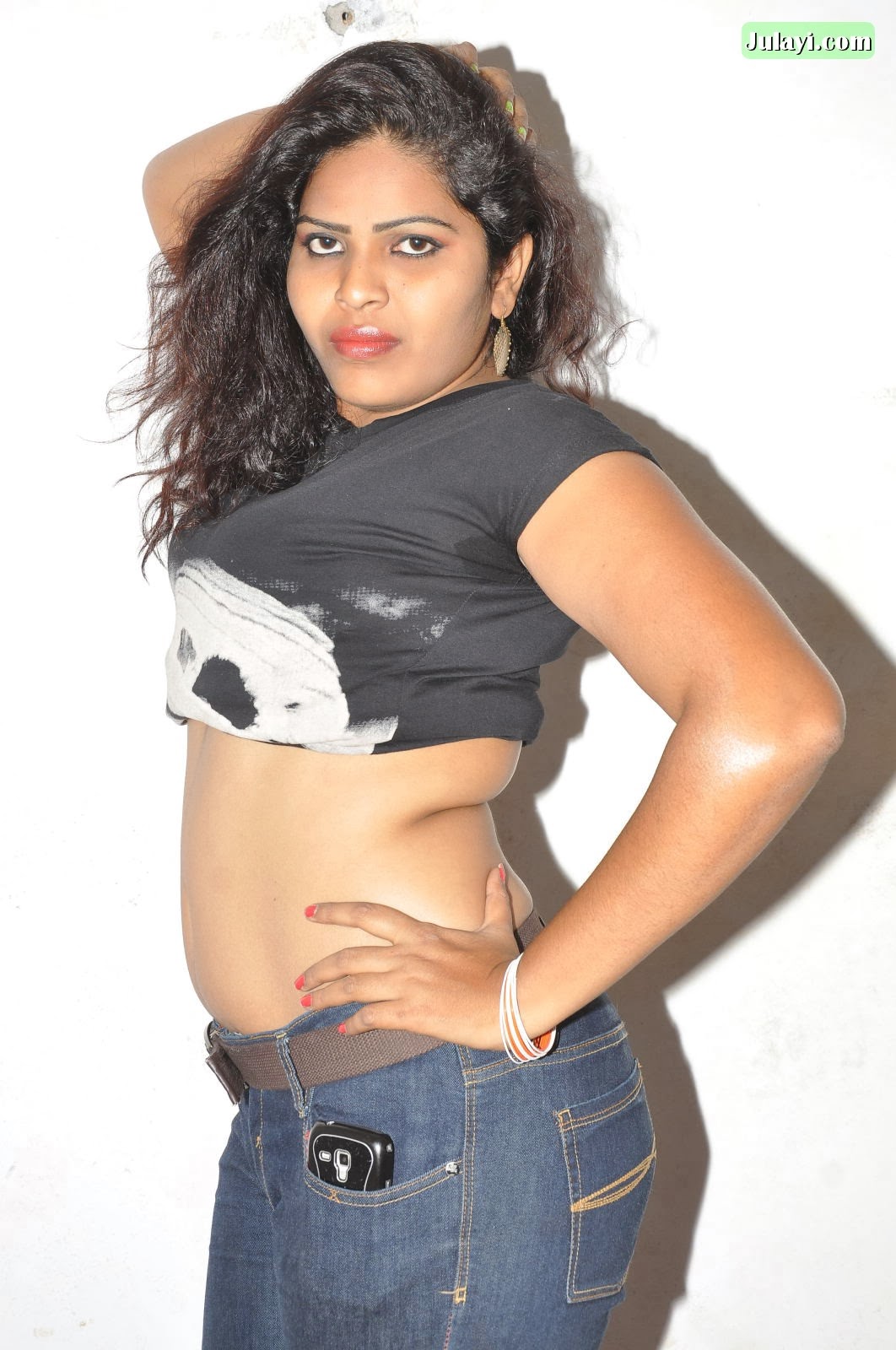 sitara hot spicy navel show in tight t shirt stills Actress Photo Quen